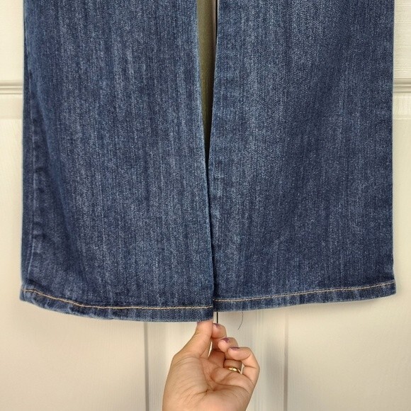 Michael Kors Jeans Flared Legs Dark Wash Denim Mid Rise Cotton Blend Stretch 8 - Picture 10 of 15